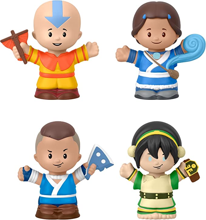 Fisher-Price Little People Collector Avatar: The Last Airbender, Gift Set of 4 Character Figures for Fans of The Series Ages 1 to 112