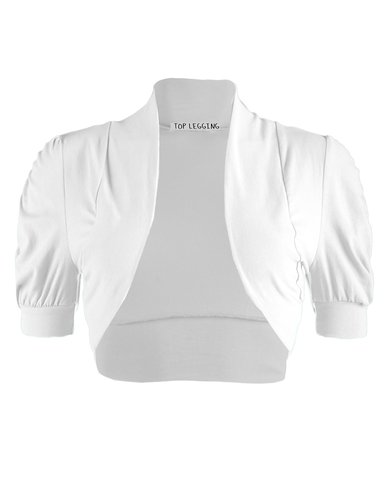 TL Women's Basic Comfy Versatile Short Sleeve Bolero Shrug Cardigan Junior Plus