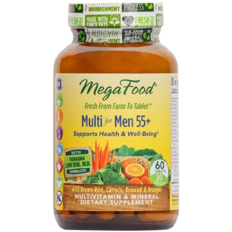 MegaFood - Multi for Men 55 , A Balanced Whole Food Multivitamin, 60 Tablets