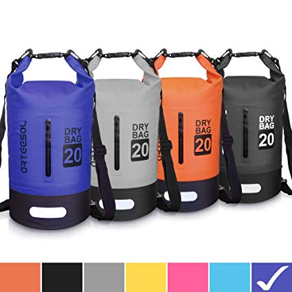 arteesol Dry Bag, 5L 10L 20L 30L Waterproof Dry Bag/Sack Waterproof Bag with Long Adjustable Strap for Kayaking Boat Tour Canoe, Fishing, Rafting, Swimming, Snowboarding