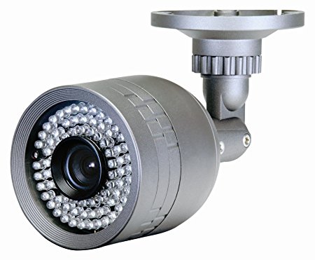 Clover Electronics HDC560 CCD Super High-Resolution Indoor/Outdoor Color Security Camera with Night Vision and 4mm-9mm DC Auto Iris Vari-Focal Lens - Small (Dark Grey)