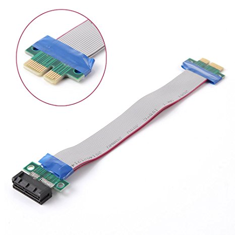 Tenext High Quality PCI-E 1X Riser Card Extender Cable Ribbon