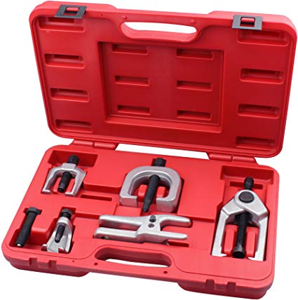Kauplus 5PCS Front End Service Tool set Separate Pitman Arm Puller Kits Tie Rod Remover Tool Set Ball Joint Separator Tools 5-Piece