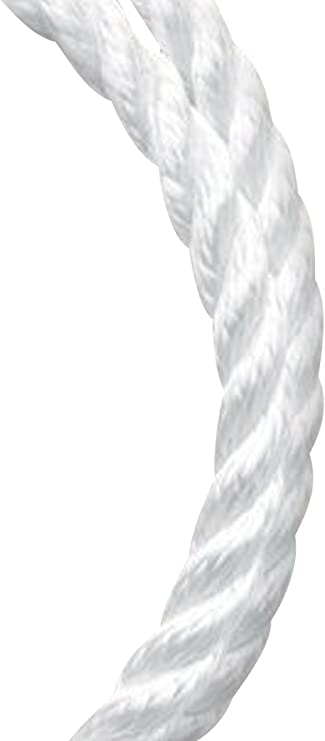 Koch 5212045 5/8 by 140-Feet Nylon Twisted 3 Strand Rope, White