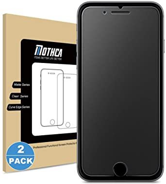 2 Pack Mothca Matte Screen Protector for iPhone 8 7 6s 6 Anti-Glare & Anti-Fingerprint 9H HD Clear Tempered Glass Film Smooth as Silk (Not for iPhone SE 2020)
