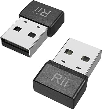 Rii Mouse Jiggler,Undetectable Mouse Mover Jiggler Automatic Mouse Mover Wiggler USB Port for Computer Laptop,Simulate Mouse Movement to Keep Computer Awaking,Plug and Play (2-Pack)