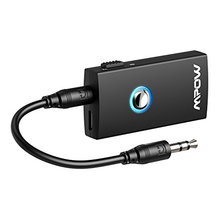 Mpow Bluetooth Receiver / Transmitter, 2-in-1 Wireless Bluetooth Audio Adapter with Stereo Music Transmission for Headphone / Car / Home Audio System & TV (Bluetooth Profile: A2DP&AVRCP)