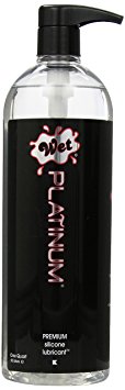 Wet Personal Lubricant Premium Platinum Silicone Lube, 32 Ounce Bottle