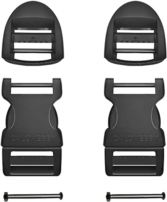 Field Repair Buckle for Straps 1" No Sewing Plastic Buckle Adjustable Buckle 1 Inch Strap Flat Side Release for Backpack