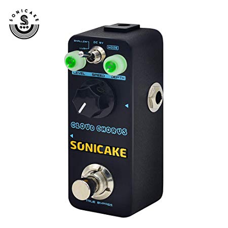 SONICAKE Cloud Chorus Guitar Effects Pedal Classic BBD-Style Analog Chorus Sound 6 Inch Guitar Patch Cable Included (CHORUS)