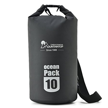 Mountaintop 5L/10L/25L Waterproof Dry Bag Floating Gear Bags for Boating,Kayaking,Fishing,Beach,Rafting,Swimming,Camping,Canoeing and Snowboarding