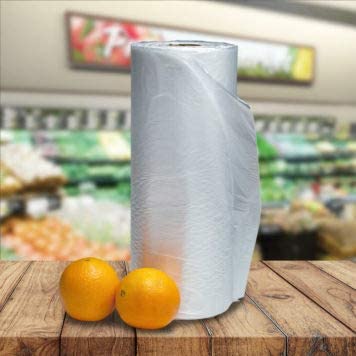 QQOUTLET Food Storage Bags, 12" X 20" 350 Bags On a Roll with Free Ties, Clear Plastic Produce Bag for Fruits, Vegetable,Bread, Kitchen Bags (1 Roll/350 Bags)