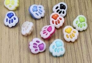 JumpingLight 20 PAW Print Plastic Shank Buttons 1/2" (12mm) Craft Scrapbook (3166) Perfect for Crafts, Scrap-Booking, Jewelry, Projects, Quilts