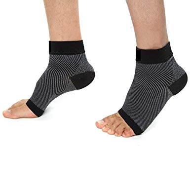 Plantar Fasciitis Socks (2 Pairs) Compression Foot Sleeves Ankle Arch Support Socks