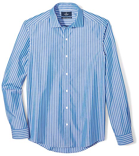 BUTTONED DOWN Men's Tailored Fit Supima Cotton Dress Casual Shirt (Discontinued Patterns)