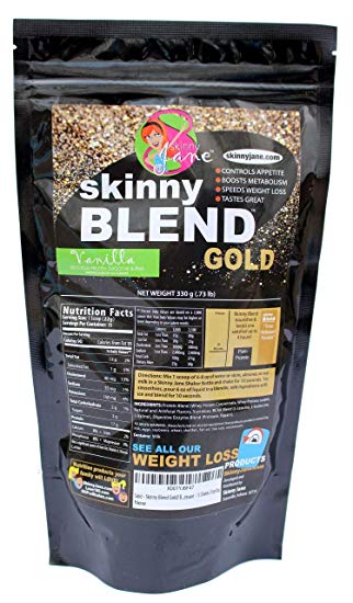 Sale! - Skinny Blend Gold! Best Tasting Protein Shake for Women, Delicious Smoothie - Weight Loss - Low Carb - Diet Supplement - Weight Control - Appetite Suppressant (15 Servings, Vanilla)