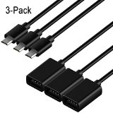 Micro USB to USB Rankie 3-Pack Micro USB Male to USB 20 Female Converter On-The-Go OTG Adapter
