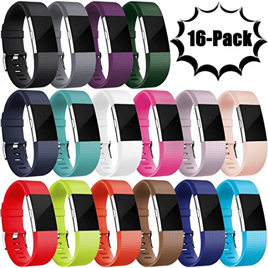 For Fitbit Charge 2 Bands, Maledan Replacement Accessory Wristands for Fitbit Charge 2 HR, Large Small