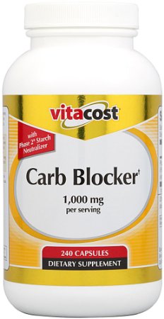 Vitacost Carb Blocker With Phase 2 (White Kidney Bean) -- 240 Capsules