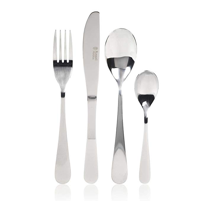 Russell Hobbs BW03130N Deluxe London Cutlery Set, 24-Piece, 15 Year Guarantee, Stainless Steel