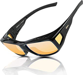Duco Night Vision Glasses Polarized Wrap Around Prescription Eyewear 8953