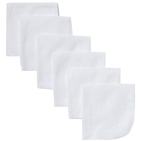 Gerber 6 Count Washcloth, White