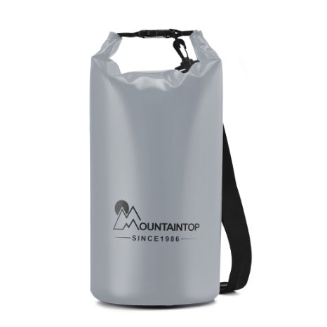 Mountaintop Lightweight Waterproof Dry Bag for Boating, Kayaking, Fishing, Beach, Swimming and Snowboarding with Shoulder Strap