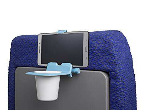 The Airhook Air Travel Cup and Electronic Device Holder (Sky Blue)