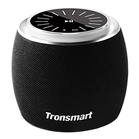 Tronsmart Jazz Mini Bluetooth Speaker, Touch Wireless Speaker with LED Light, 7hrs Playtime, Heavy Bass for Outdoor Sport Travel Hiking Shower Beach - Black