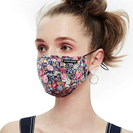 Anti Pollution Dust Mask Washable and Reusable PM2.5 Cotton Face Mouth Mask Protection from Flu Germ Pollen Allergy Respirator Mask (mask 2)