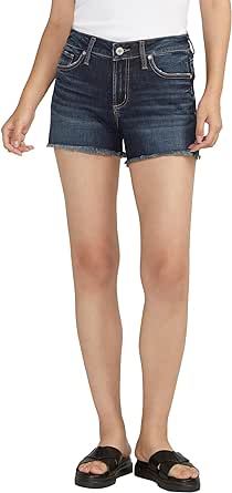 Silver Jeans Co. Women's Suki Mid Rise Curvy Fit Short