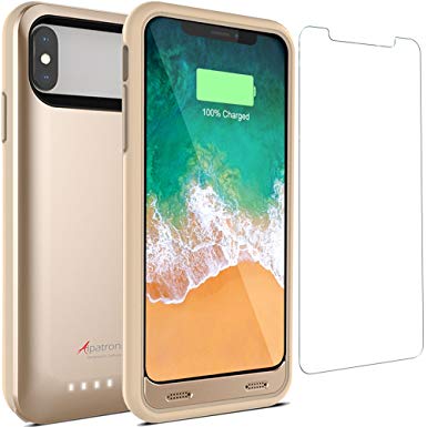 iPhone X Battery Case, Alpatronix BX10 5.8-inch 4000mAh Slim Rechargeable Extended Protective Portable Backup Charger Case for iPhone X Juice Bank Power Pack [Apple Certified Chip; iOS 11 ] - Gold