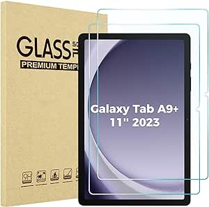 ProCase 2 Pack Screen Protector for Galaxy Tab A9 Plus 11 Inch 2023, Tempered Glass Screen Film Guard for 11" Galaxy Tab A9  Plus Tablet (SM-X210/X215/X216/X218)