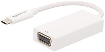 AmazonBasics USB 3.1 Type-C to VGA Adapter - White