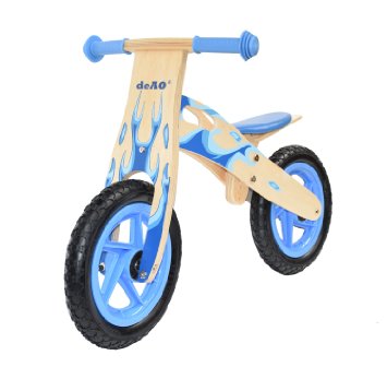 KIDS WOODEN BALANCE TRAINING BIKE CYCLE IN MULTI COLOURS