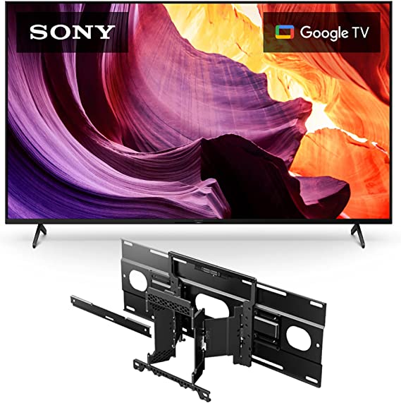 Sony 55 Inch 4K Ultra HD TV X80K Series: LED Smart Google TV with Dolby Vision HDR KD55X80K- 2022 Model w/SU-WL855 Ultra Slim Wall-Mount Bracket for Select BRAVIA OLED and LED TVs