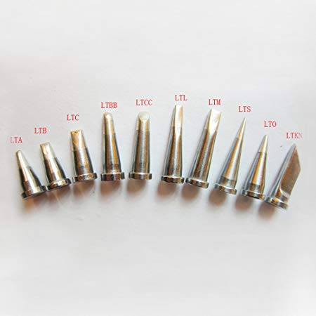 Quality Replacement Tip Set 10pcs for Weller WD1000,WS81,WSP80,WP80,PE75 LT Tip Series