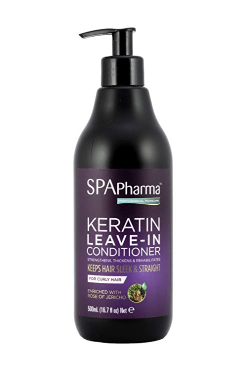 SpaPharma Keratin Restoring Leave in conditioner enriched with Rose of Jericho for curly hair 16.9 fl oz