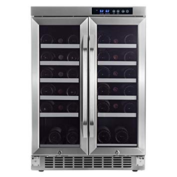 EdgeStar CWR361FD 24 Inch Wide 36 Bottle Built-In Wine Cooler with Dual Cooling