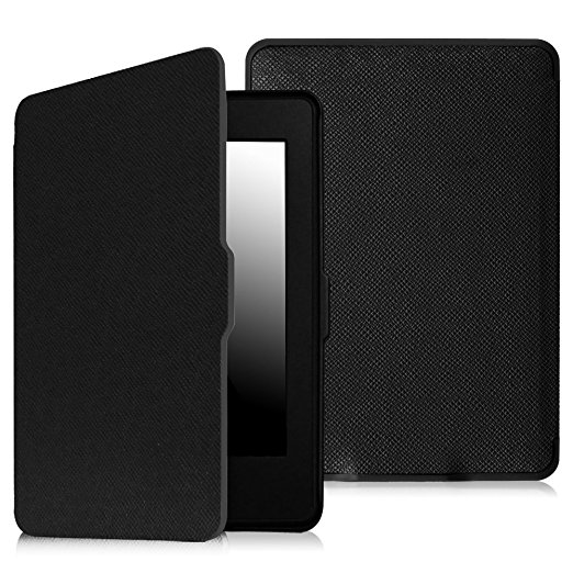 Fintie EKD0021 SmartShell PU Leather Cover Case with Auto Sleep/Wake for Kindle Paperwhite, Black