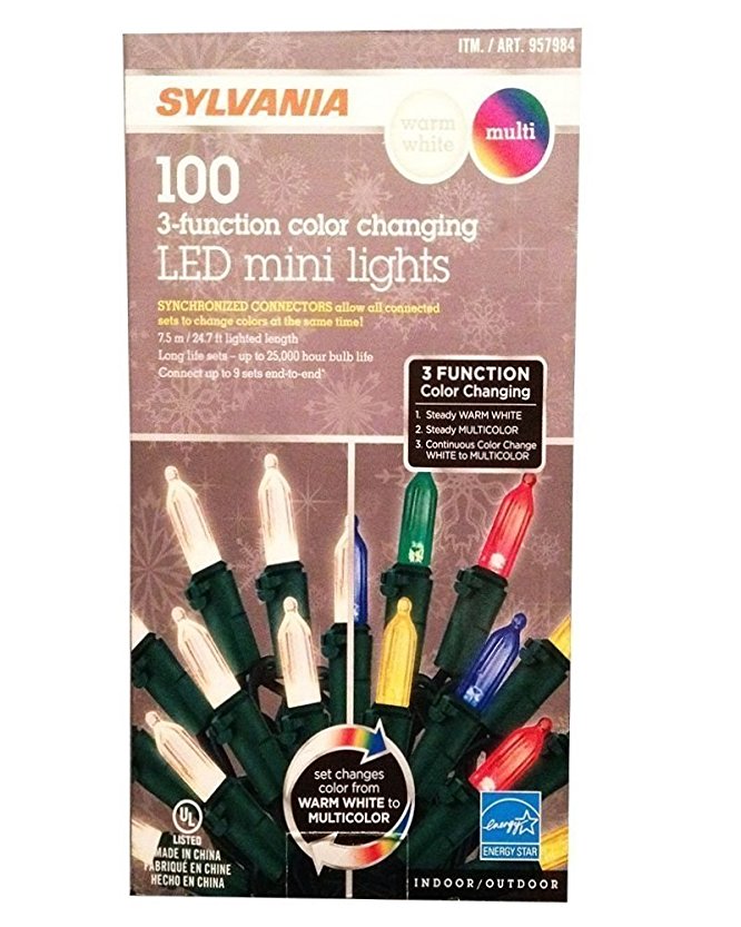 Sylvania LED 3-Function Color Changing Mini Lights - Perfect for the Holidays!