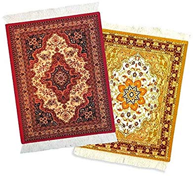 Rug Mouse Pad – 2 Pack - Persian Rug Mouse Pad – Oriental Rug Computer Mousepad – Persian Desk Rug Coaster Mouse Pad