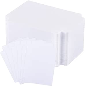 250 Count Trading Card Dividers White Card Separator Plastic Card Dividers Card Deck Box Dividers for Game Organizer Storage