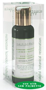 Anti-Hair Loss Shampoo Lemongrass and Rosemary / Scalp Refreshing Organic Shampoo SLS-Free. Scalp Stimulating Botanical Formula Hair Growth Therapy Natural DHT Blocker ( 3.4 Oz /Travel Size)