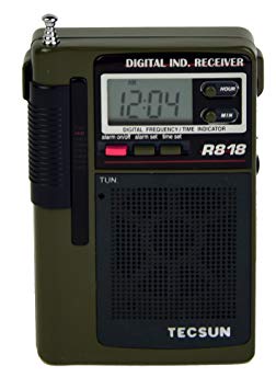 Tecsun R818 Portable 8-Band AM/FM Shortwave Pocket Radio with Digital Alarm Clock