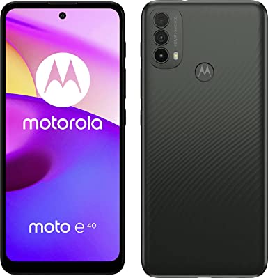 Motorola Moto e40 Dual-SIM 64GB ROM   4GB RAM (GSM Only | No CDMA) Factory Unlocked 4G/LTE Smartphone (Black) - International Version