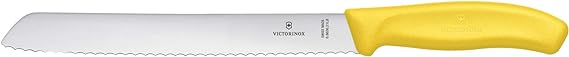 Victorinox 21 cm Serrated Edge Bread Knife Blister Pack, Yellow