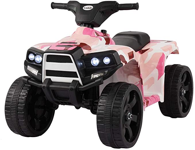 JAXPETY 6V Electric Battery 4 Wheels Quad ATV Bicycle Toddler Ride-On Toy, Multicolored