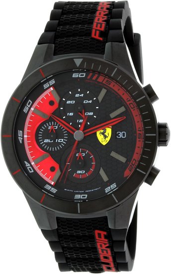 Ferrari Men's Redrev 0830260 Black Silicone Quartz Watch