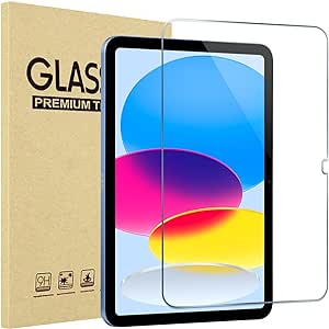 ProCase 1 Stück Schutzfolie für iPad 10. Generation 10,9 Zoll 2022, 9H Gehärtetes Glas für iPad 10th Bildschirm Screen Protector Folie Schutzglas Displayschutzfolie –Klar